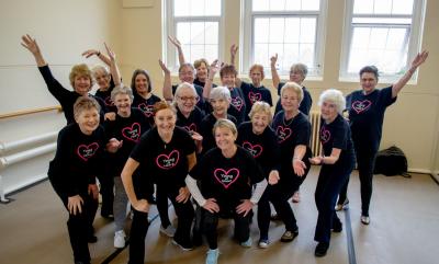 A group of ladies enjoying a Dance Picnic class.