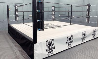A boxing ring at Mercer's Gym