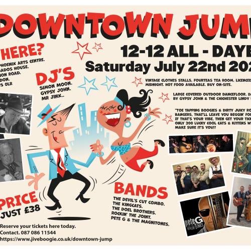 The Downtown Jump Poster displaying the events details.