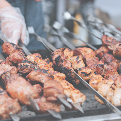 Food being cooked on a bbq