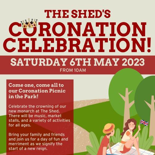 The Sheds Coronation Celebration poster