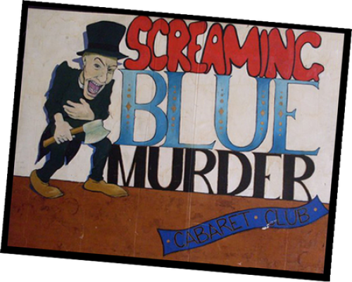 Screaming Blue Murder Comedy logo.